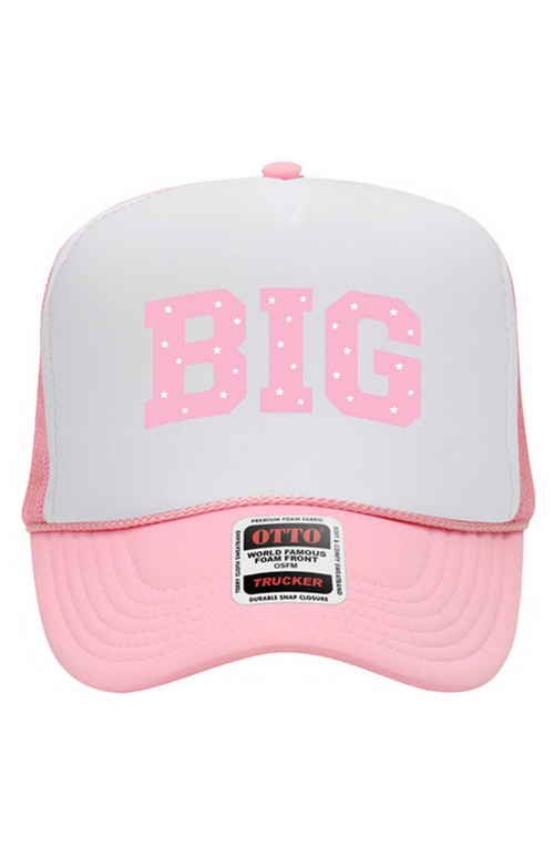 "Big" Block Letters w/ Stars High Crown Trucker Hat