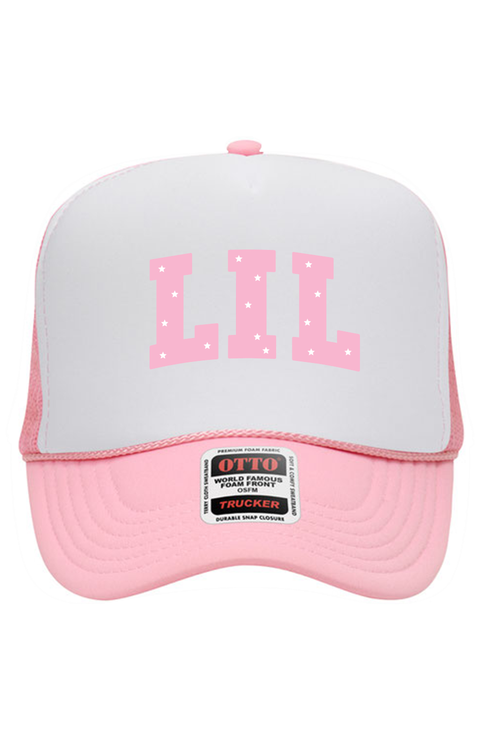 "Little" Block Letters w/ Stars High Crown Trucker Hat