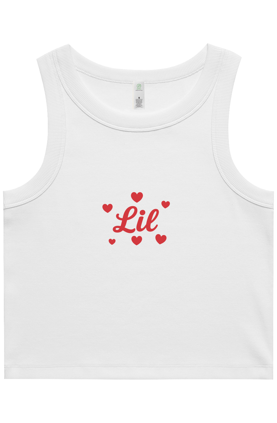 "Little" Hearts Organic Rib Tank
