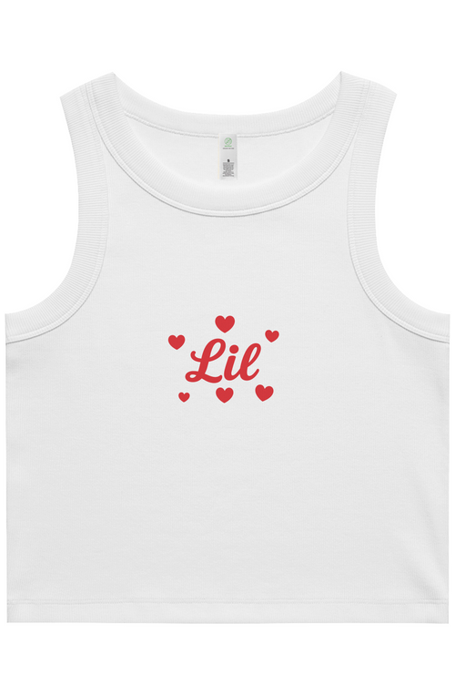 "Little" Hearts Organic Rib Tank