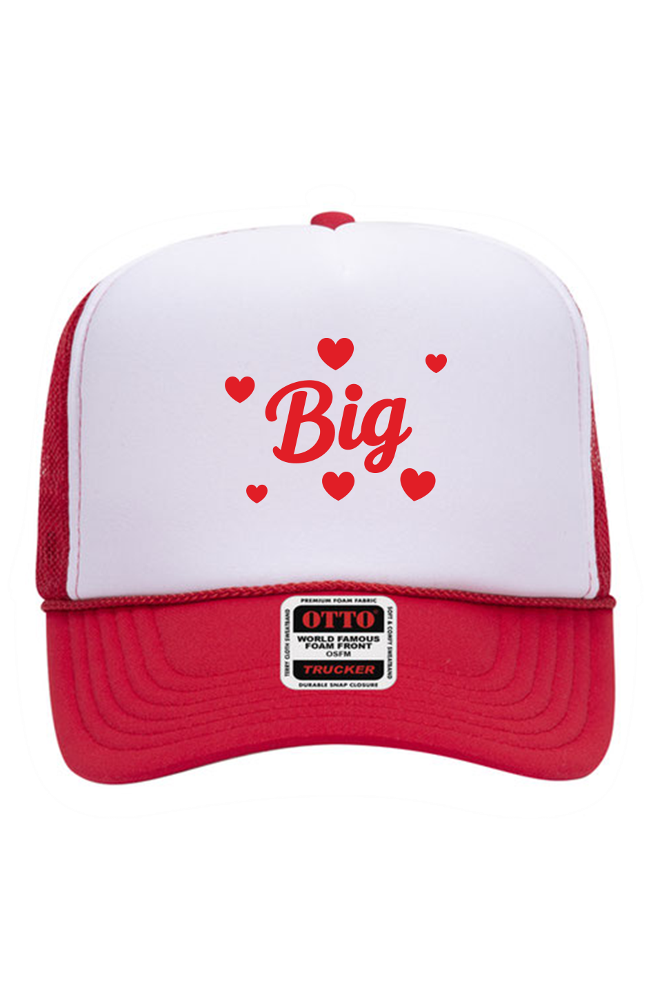 "Big" Hearts High Crown Trucker Cap