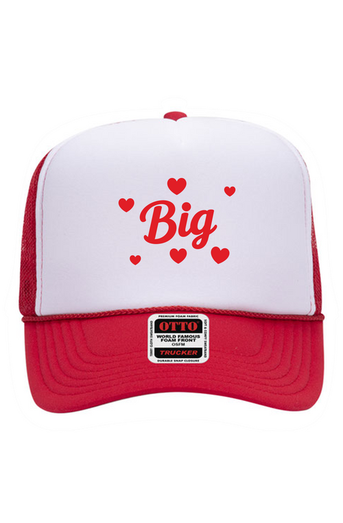 "Big" Hearts High Crown Trucker Cap