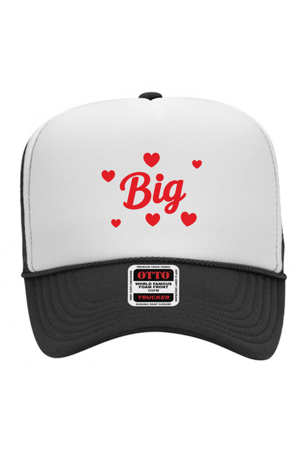 "Big" Hearts High Crown Trucker Cap