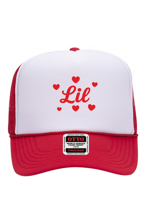 "Little" Hearts High Crown Trucker Cap