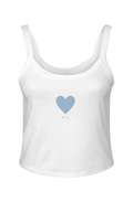 "Big" Simple Heart Micro Rib Spaghetti Strap Tank