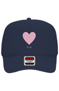 "Big" Simple Heart High Crown Trucker Hat