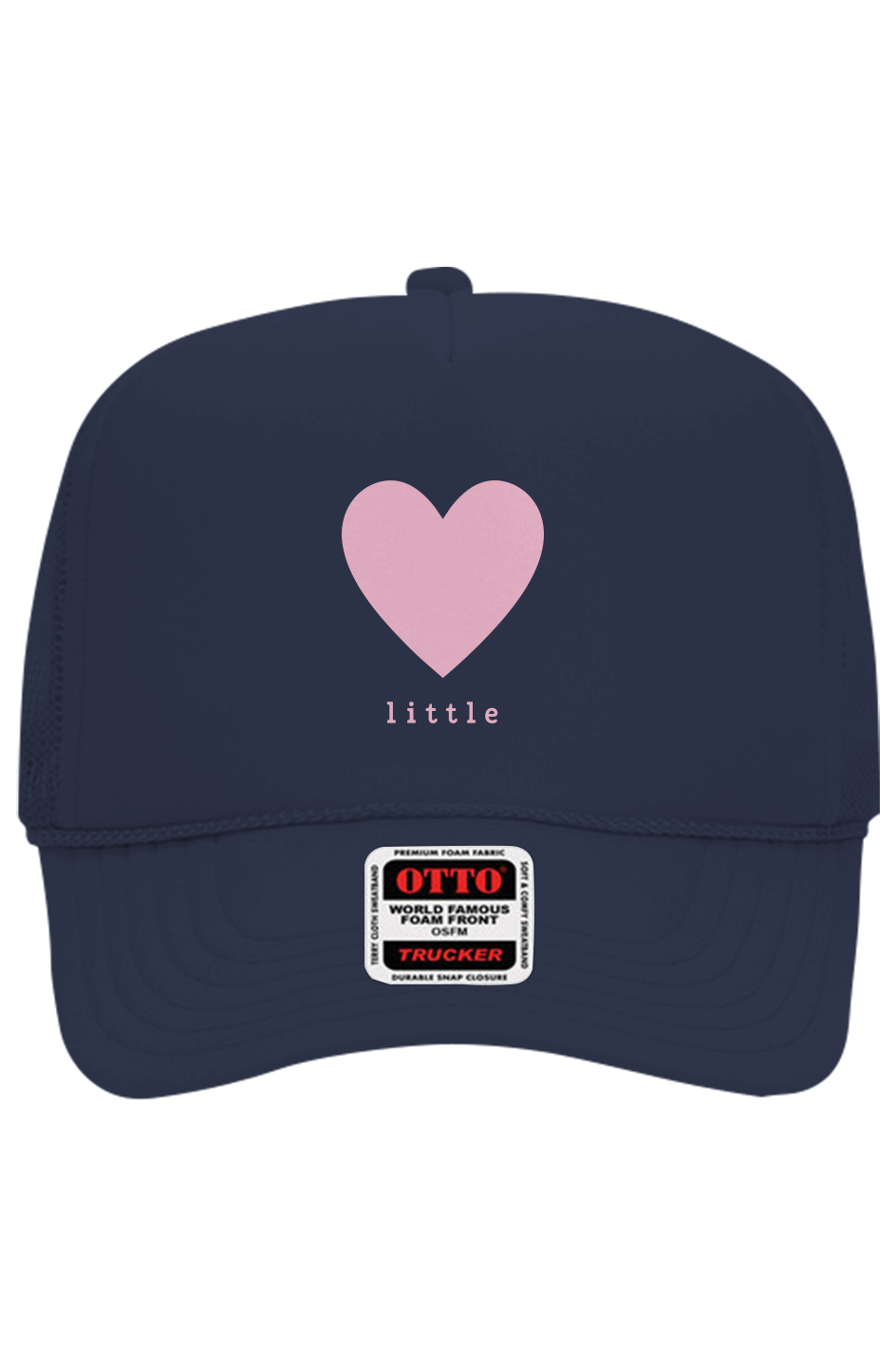 "Little" Simple Heart High Crown Trucker Hat