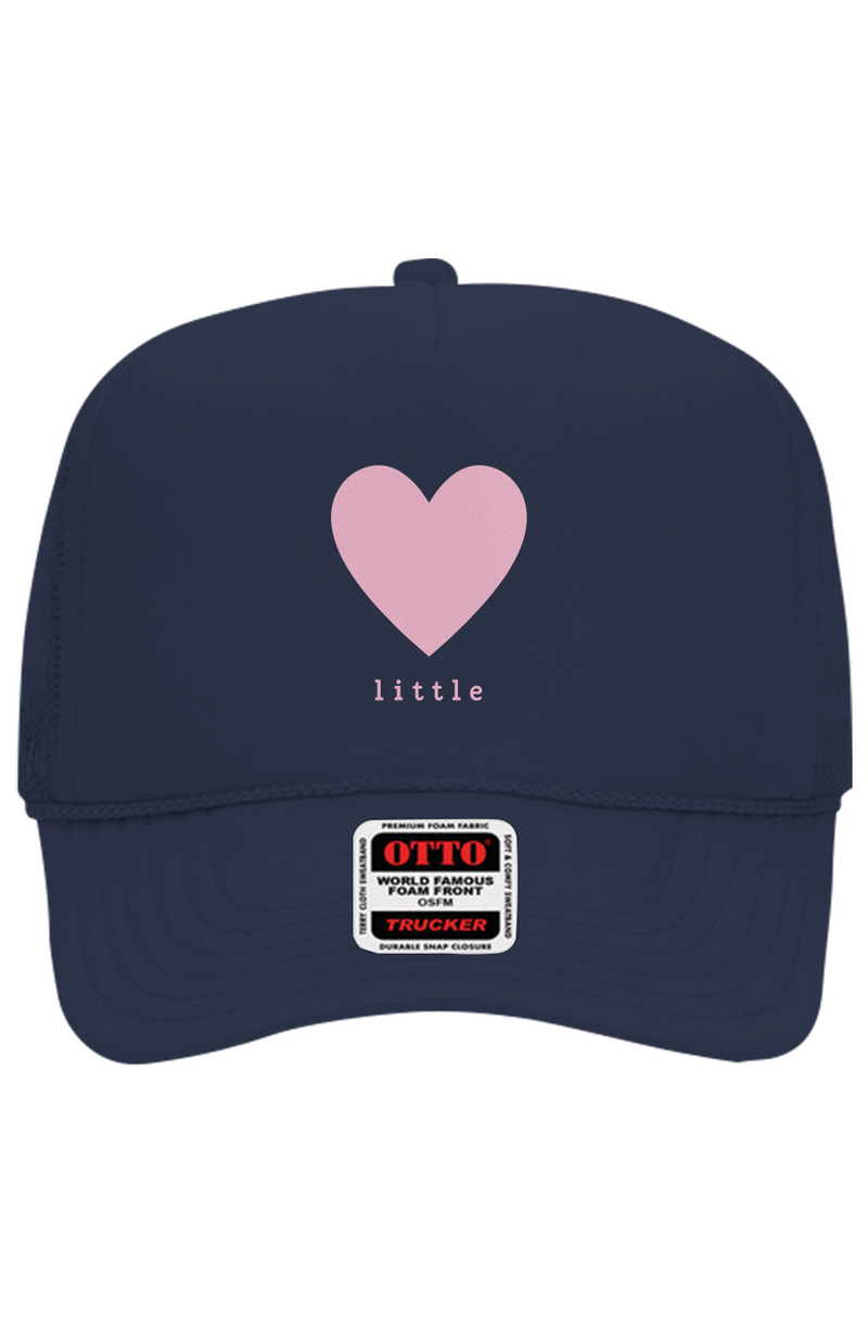 "Little" Simple Heart High Crown Trucker Hat