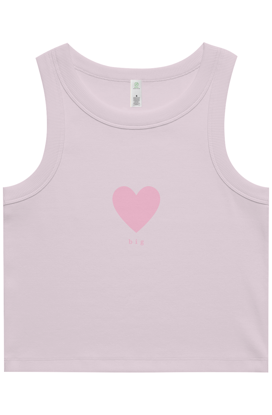 "Big" Simple Heart Organic Rib Tank
