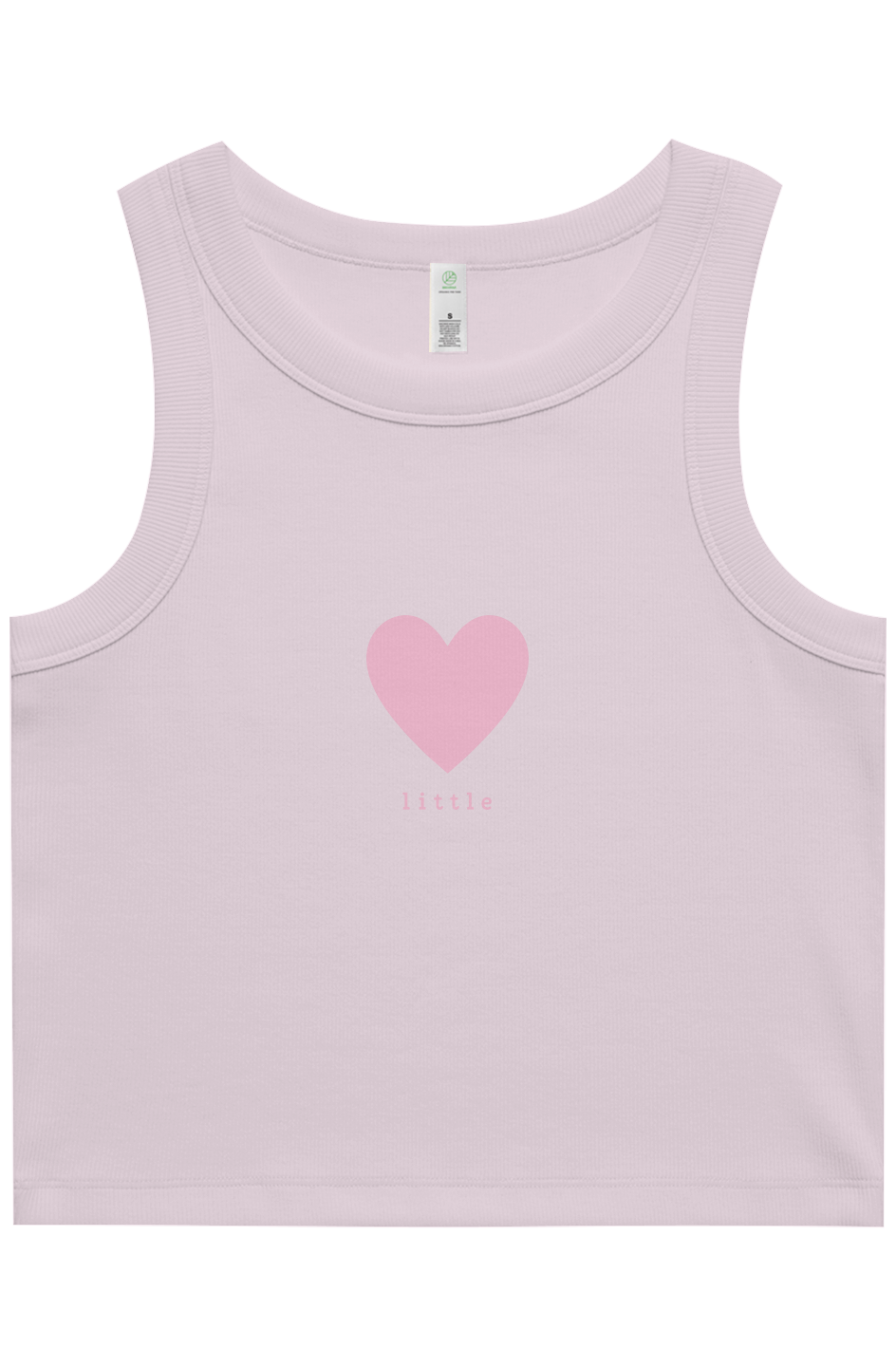 "Little" Simple Heart Organic Rib Tank