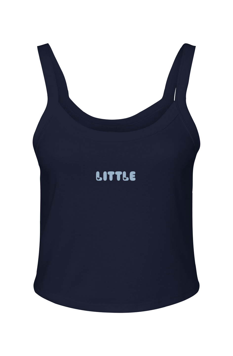 "Little" Bubble Micro Rib Spaghetti Strap Tank