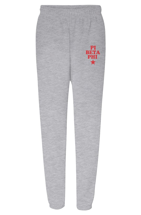 Pi Beta Phi Star Red- Unisex Heavyweight Sweatpants