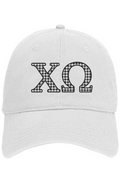 Chi Omega Gingham 6 panel dad hat