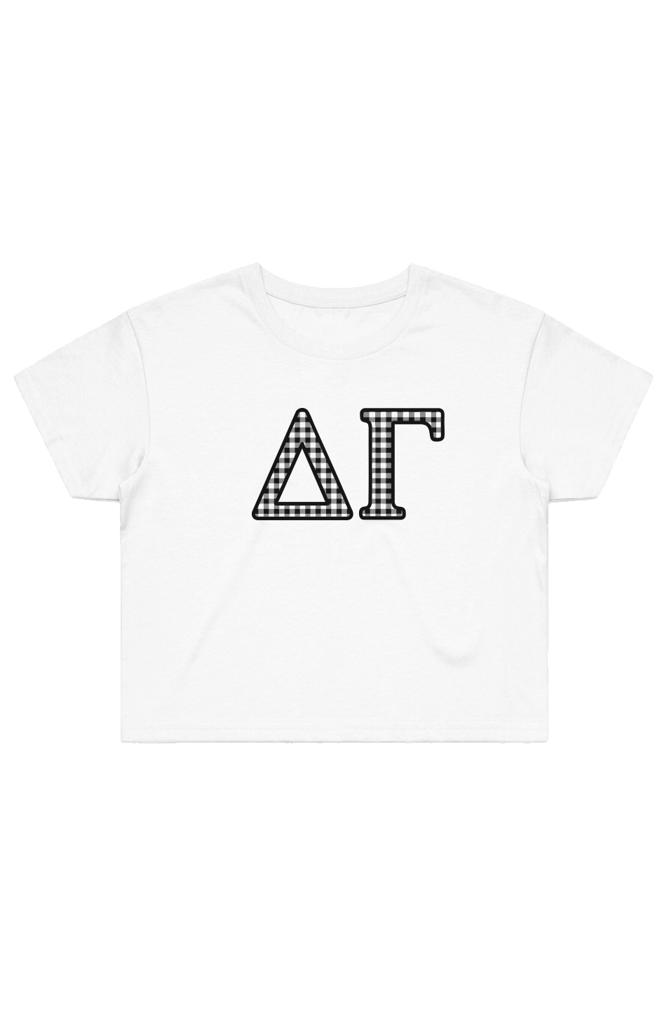Delta Gamma Gingham Crop Tee