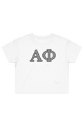 Alpha Phi Gingham Crop Tee