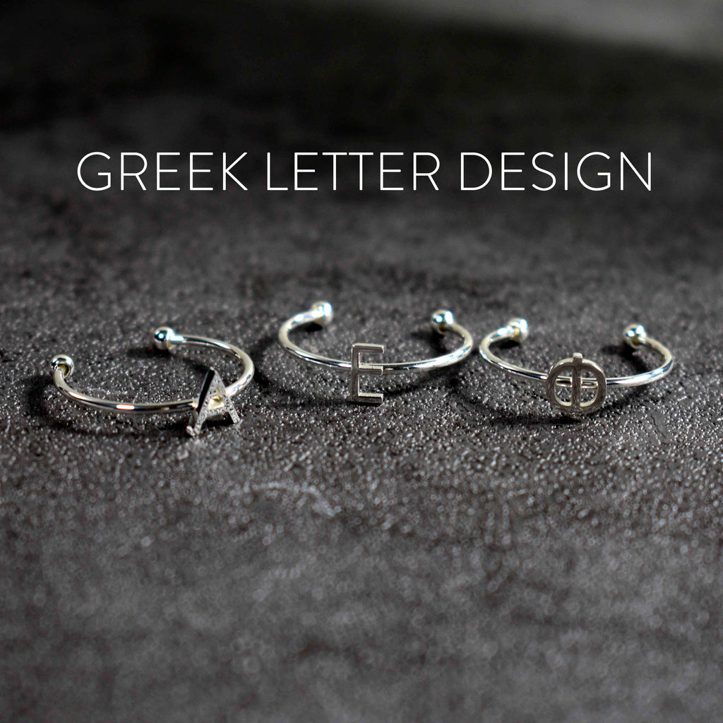 Kappa Delta Silver Stacking Ring Set