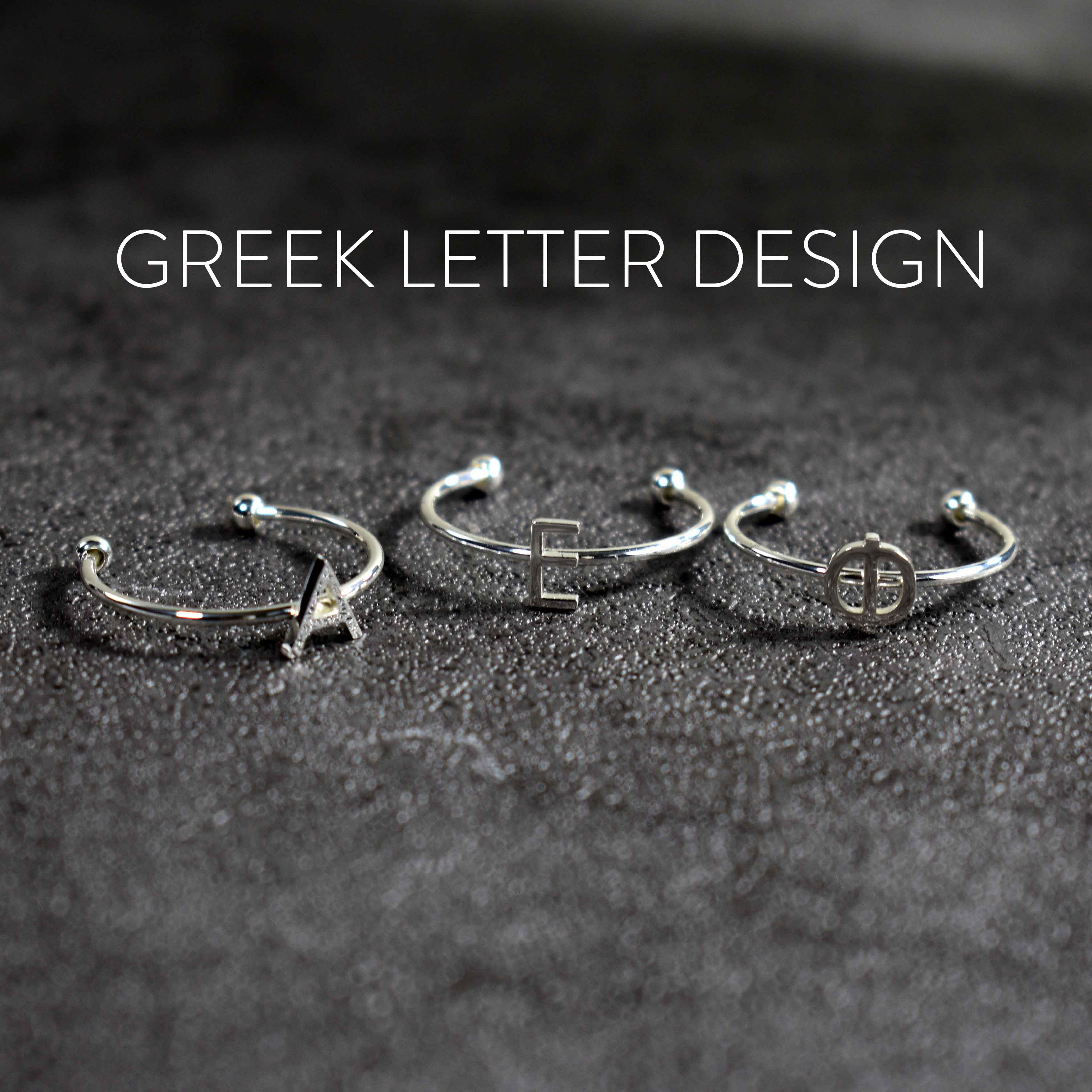 Zeta Tau Alpha Silver Stacking Ring Set