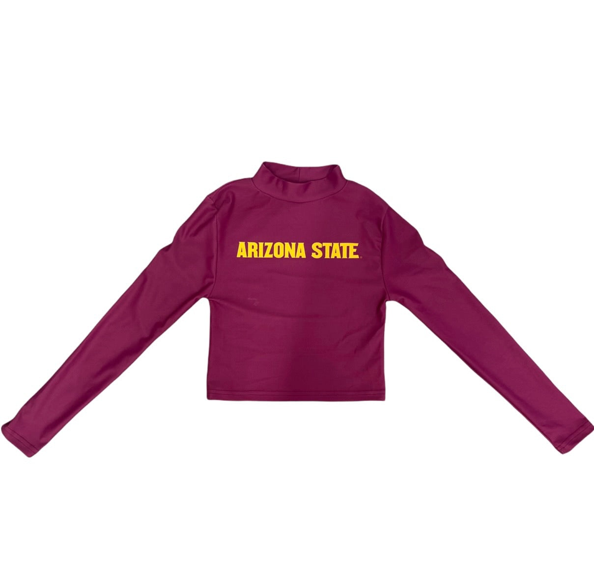 Arizona State ASU Maroon Mock Neck Top