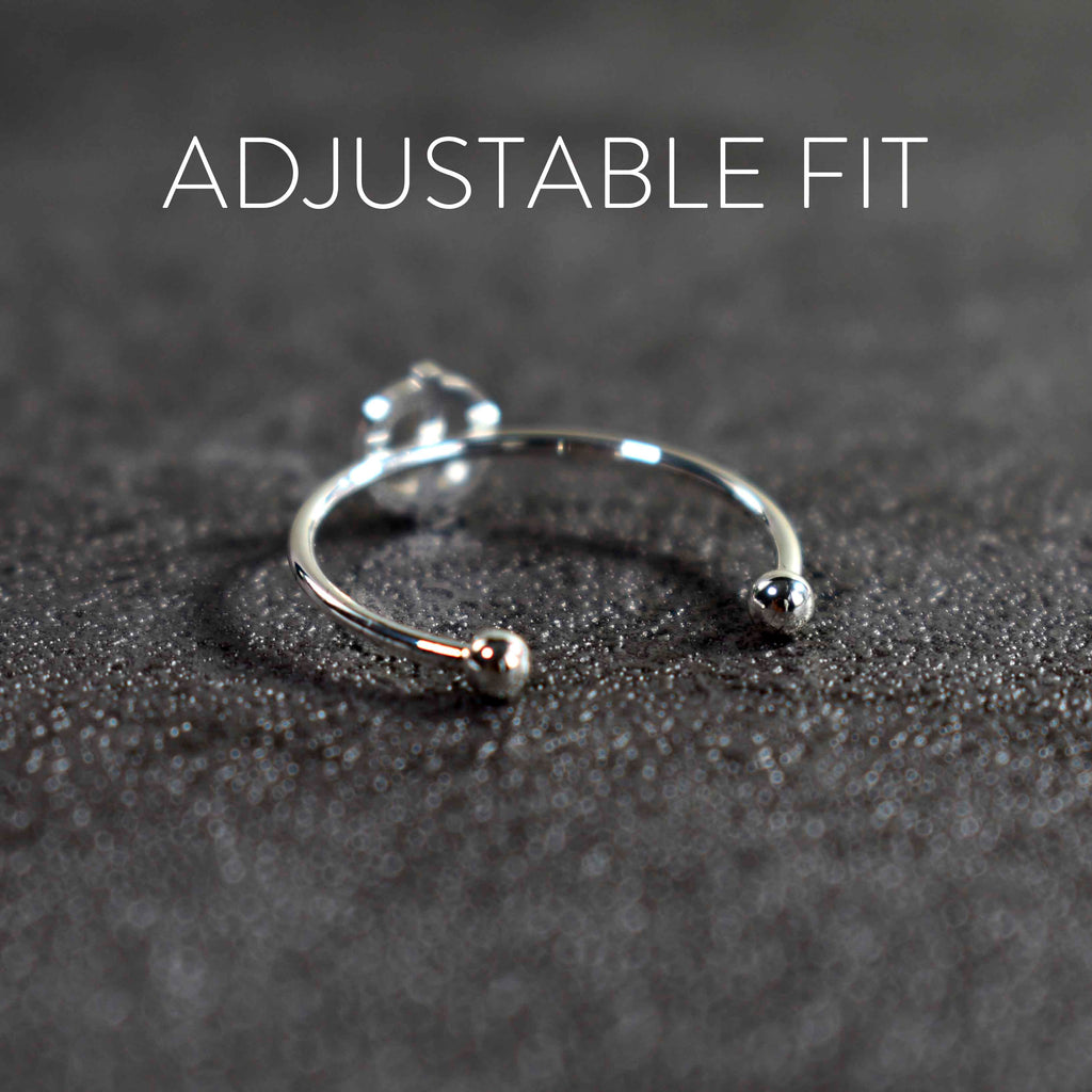 Gamma Phi Beta Silver Stacking Ring Set