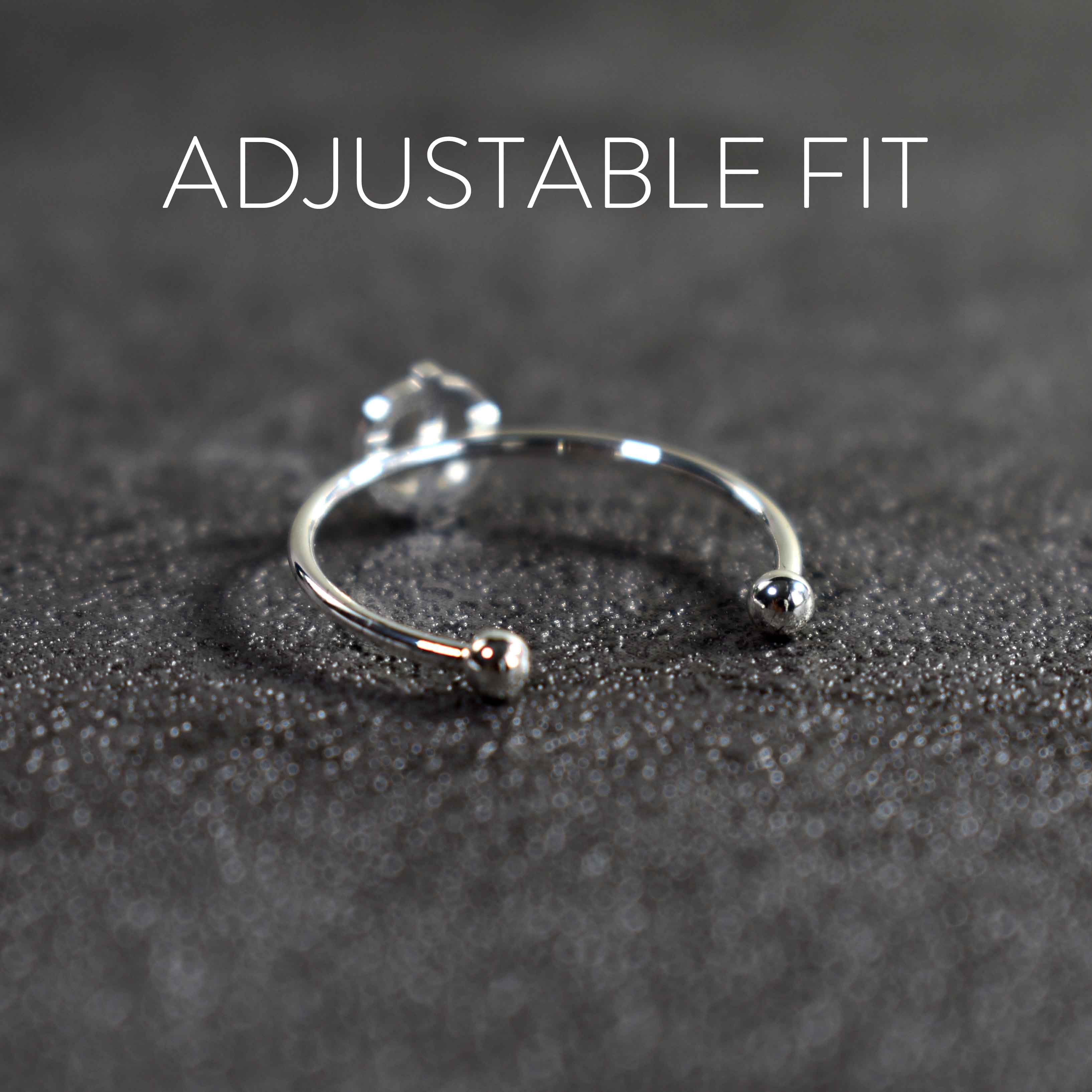 Kappa Alpha Theta Silver Stacking Ring Set