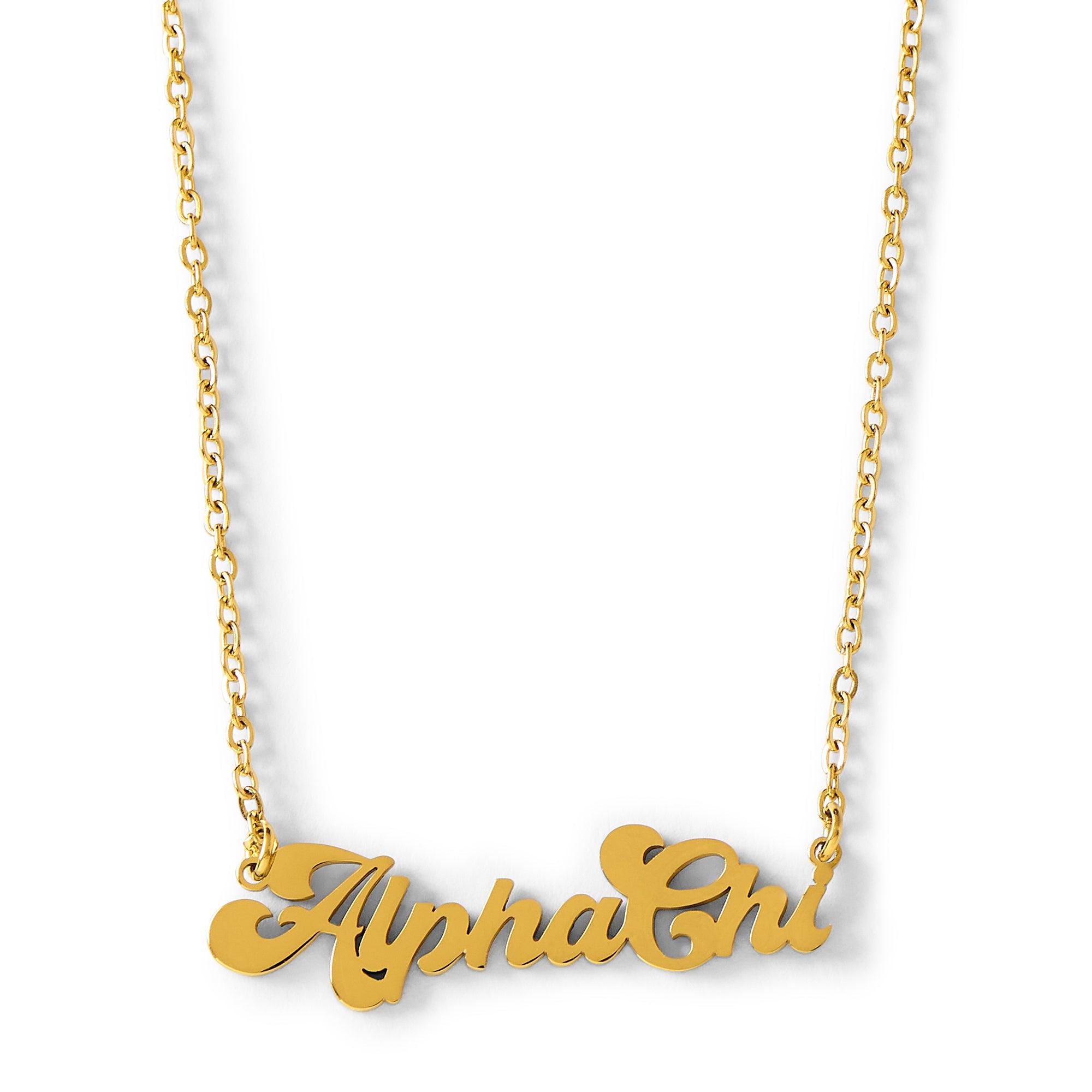 Alpha Chi Omega Retro Design Necklace