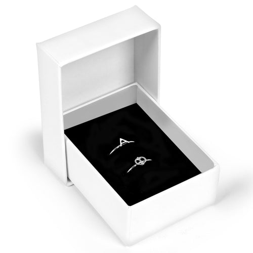 Alpha Phi Silver Stacking Ring Set