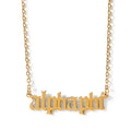 Alpha Phi Old English Style Sorority Necklace
