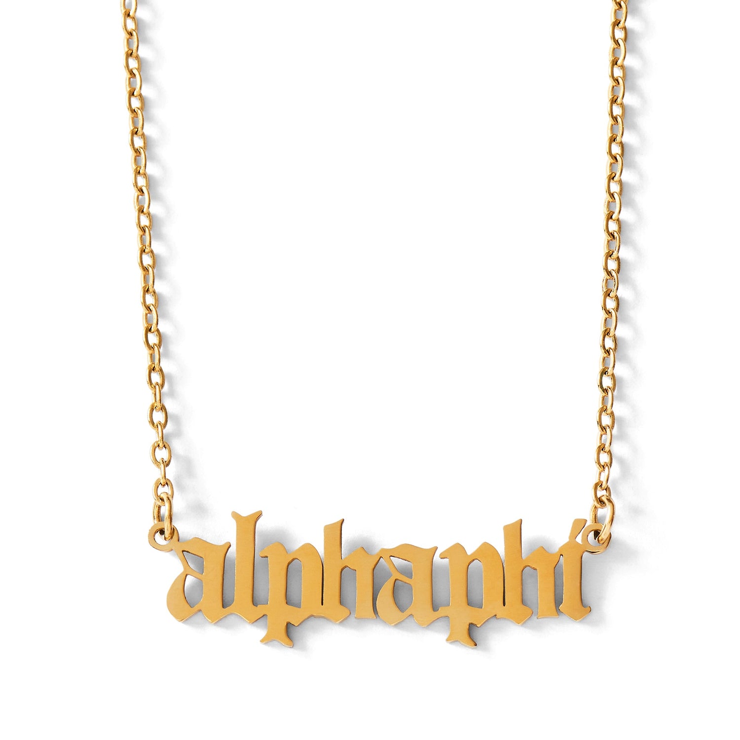 Alpha Phi Old English Style Sorority Necklace