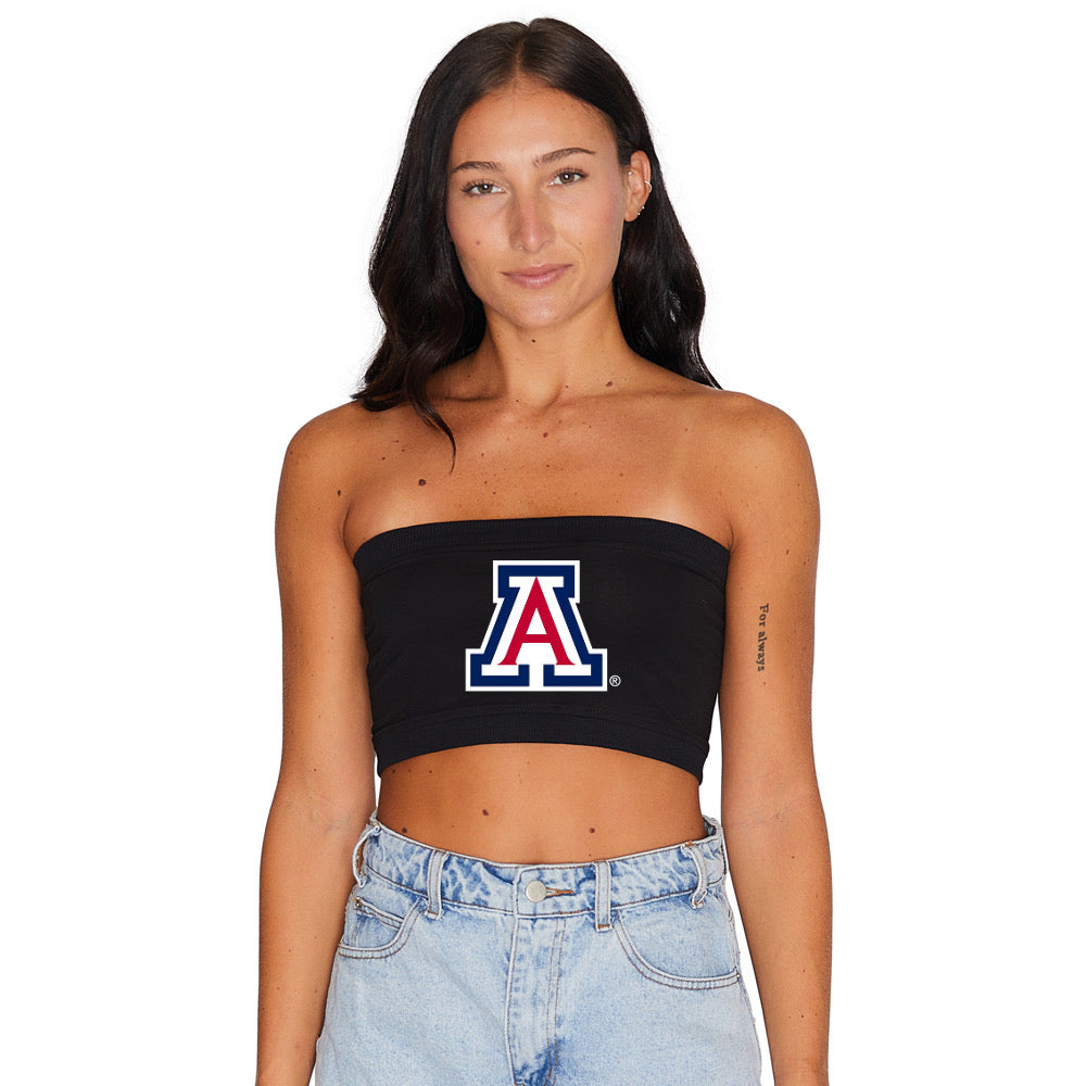 University of Arizona Black Bandeau Top