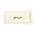 Alpha Phi Jewelry Dish - Rectangular Cursive Script Sorority Name