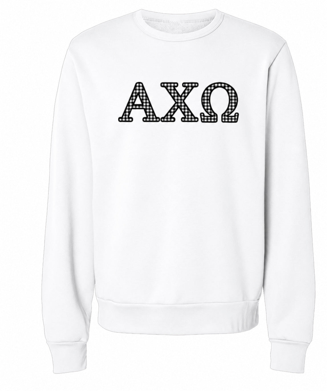 Alpha Chi Omega Gingham Fleece Sweatshirt