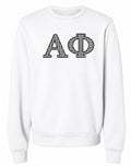 Alpha Phi Gingham Fleece Sweatshirt