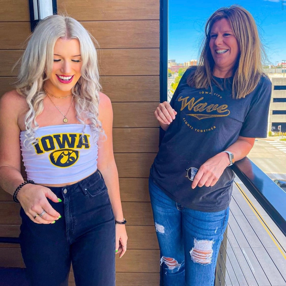 Iowa Hawkeyes White Tube Top