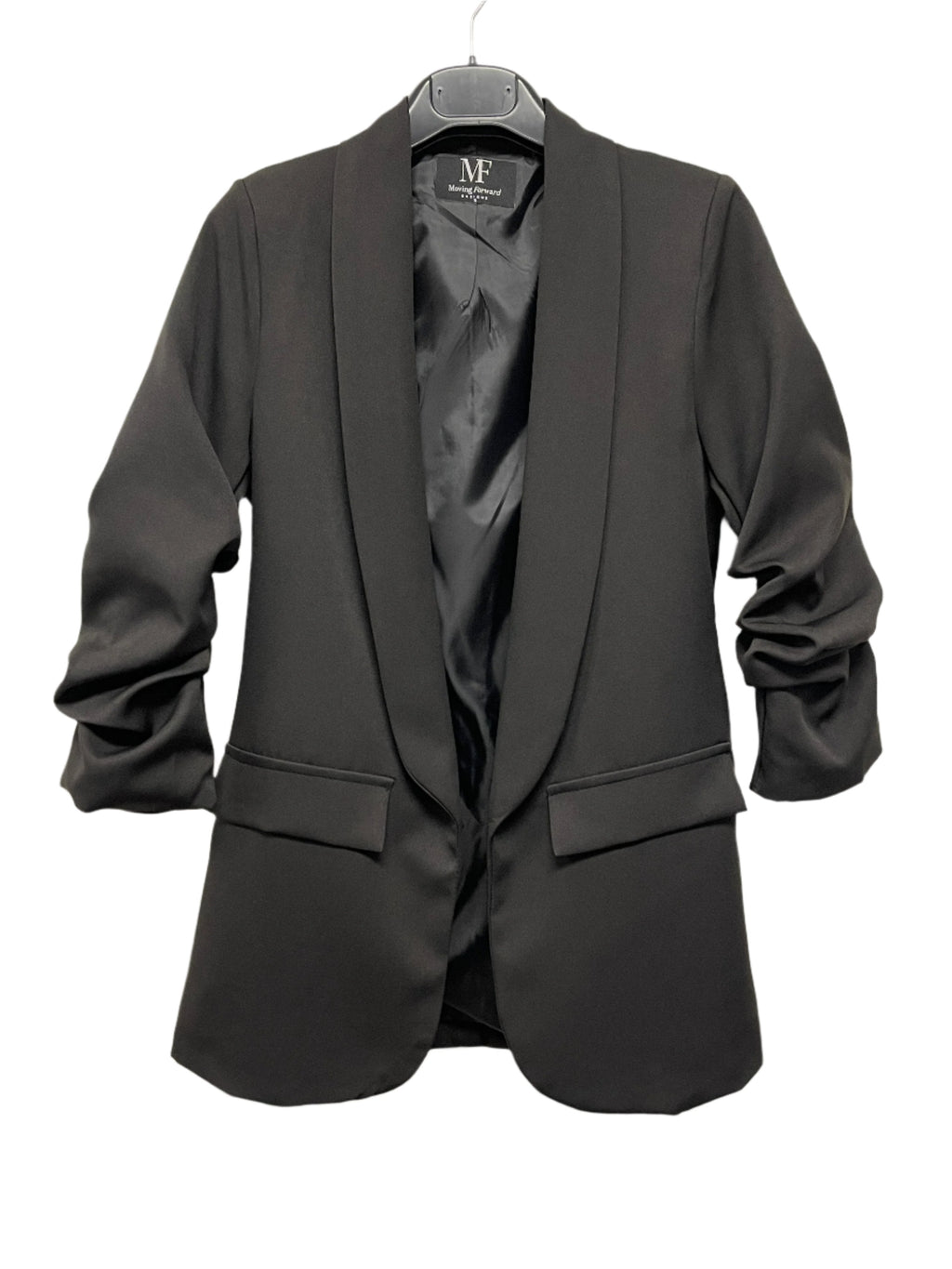 Ohio State O Buckeyes Black Ruched Sleeve Blazer
