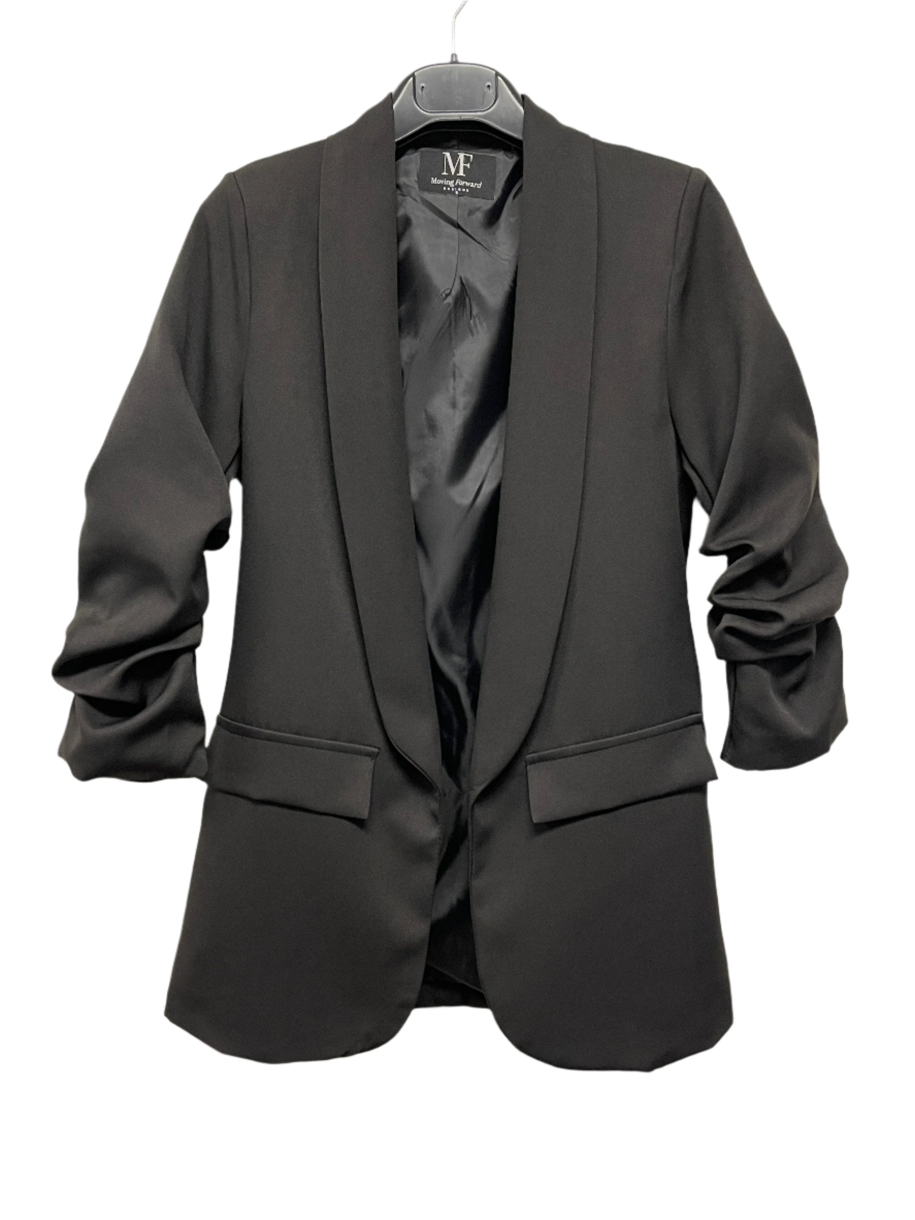 Indiana University Curve Ruched Black Blazer