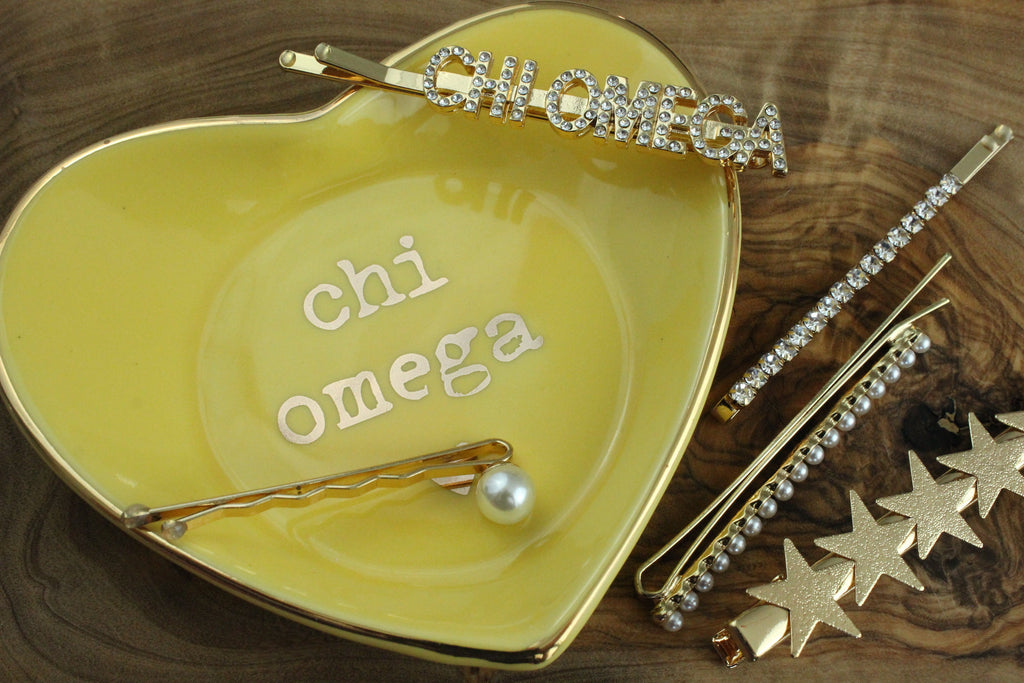 Chi Omega Ceramic Ring Dish