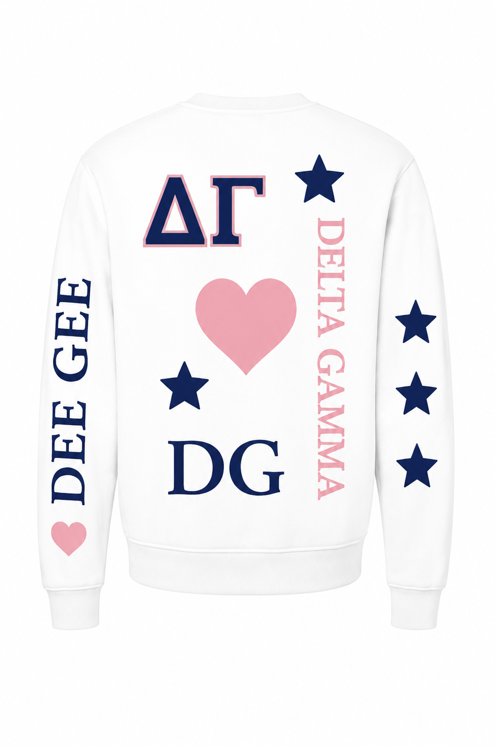 Delta Gamma Oversized Graphic Sponge Fleece Sweatshirt