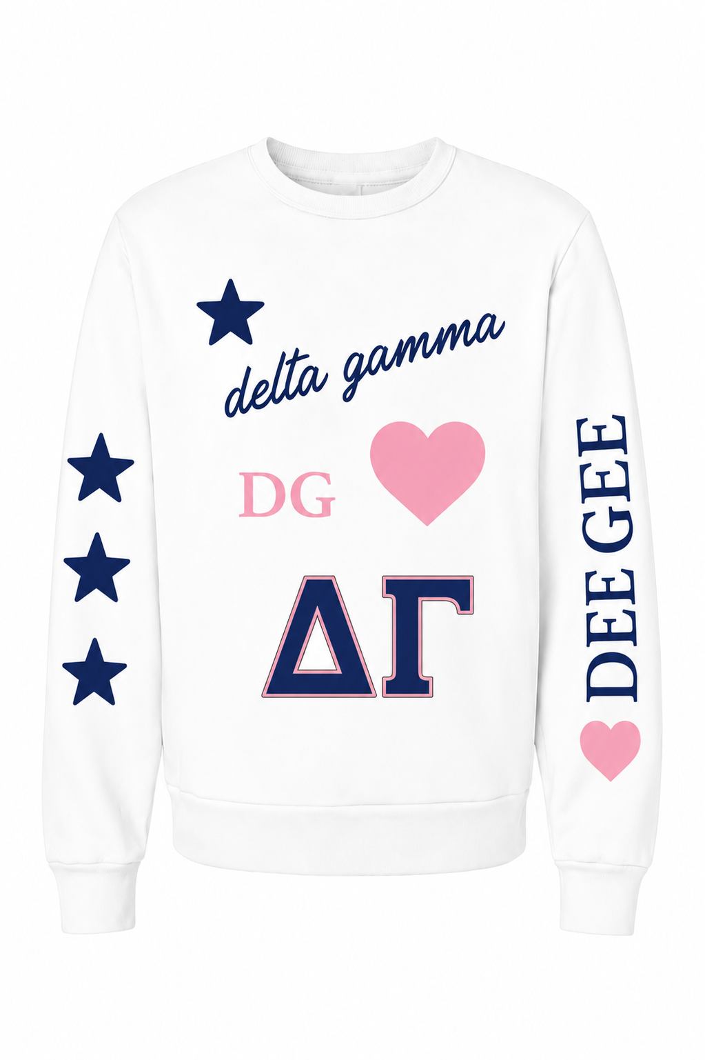 Delta Gamma Oversized Graphic Sponge Fleece Sweatshirt