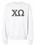 Chi Omega Gingham Fleece Sweatshirt