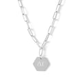 Delta Gamma Necklace- Silver Paperclip Style with DG Pendant