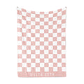 Delta Zeta Blanket - Thick Checkered Sherpa Blanket