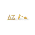 Delta Zeta 18k Gold Plated Stud Earrings