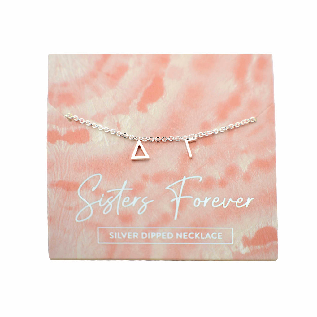 Delta Gamma Silver Greek Letters Necklace