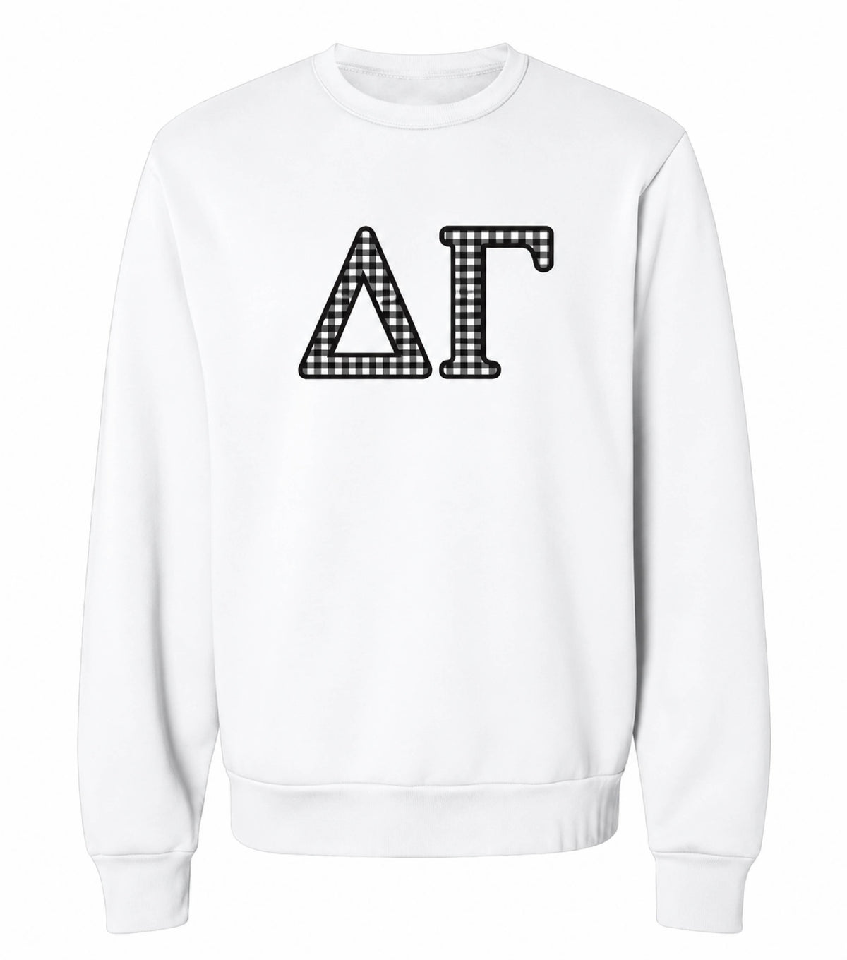 Delta Gamma Gingham Fleece Sweatshirt