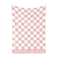 Gamma Phi Beta Blanket - Thick Checkered Sherpa Blanket