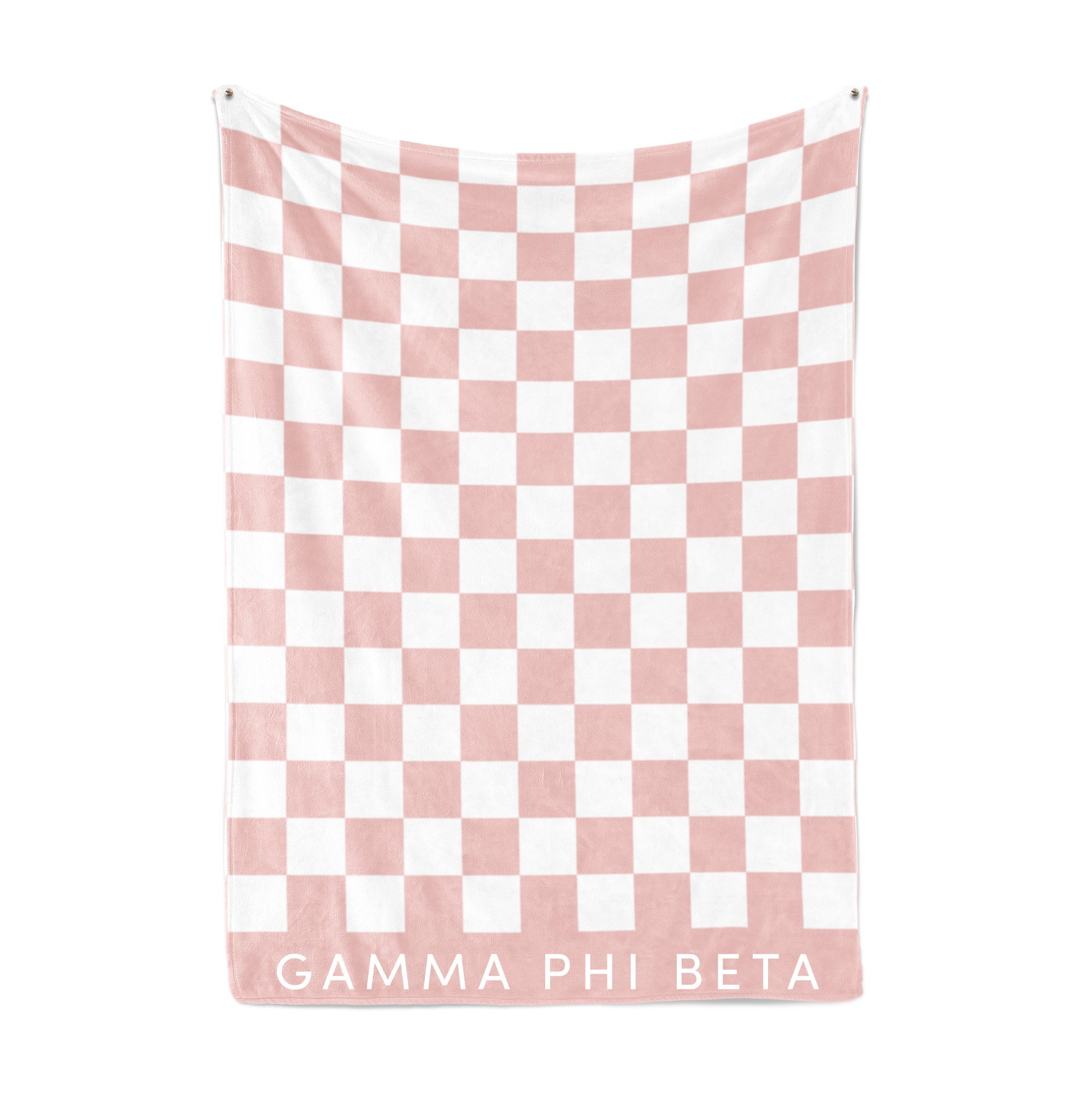 Gamma Phi Beta Blanket - Thick Checkered Sherpa Blanket