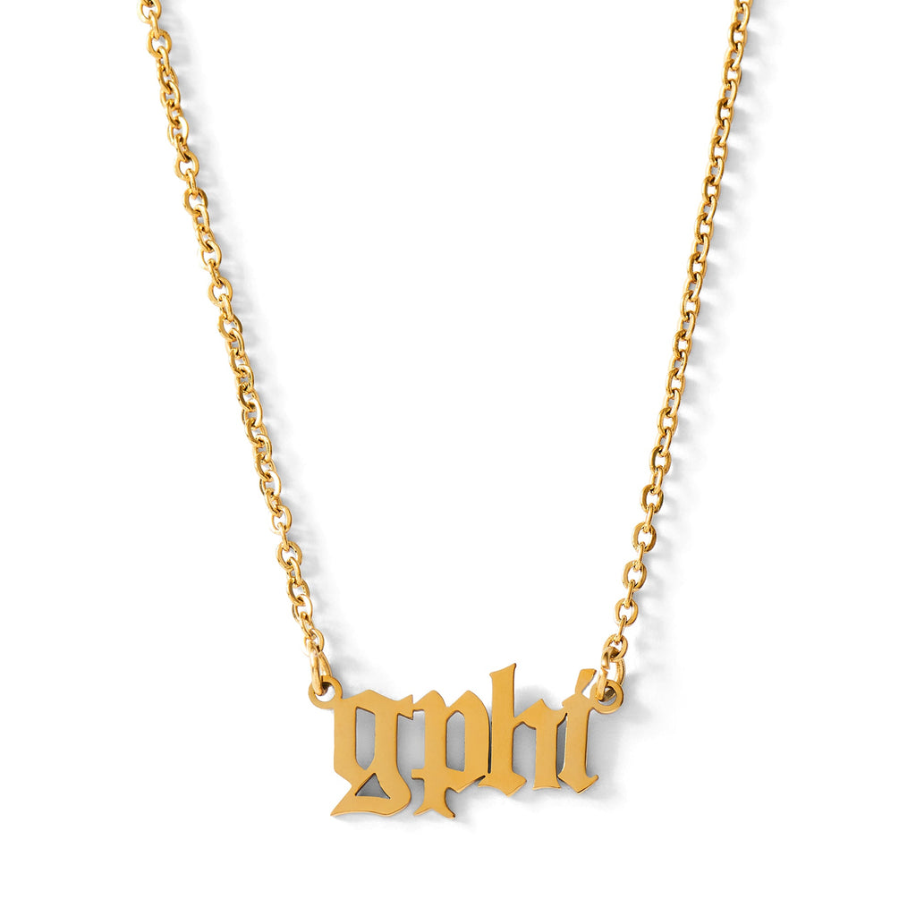 Gamma Phi Beta Old English Style Sorority Necklace