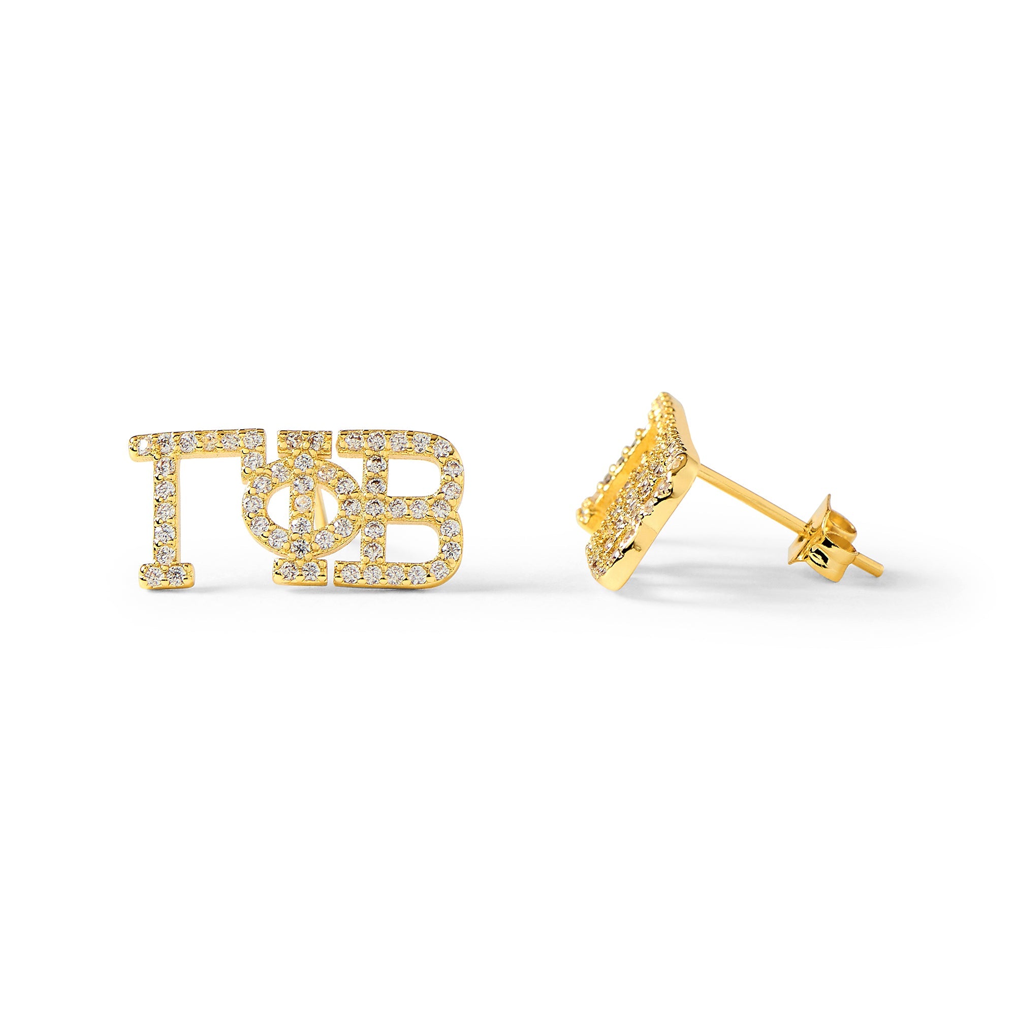Gamma Phi Beta 18k Gold Plated Stud Earrings