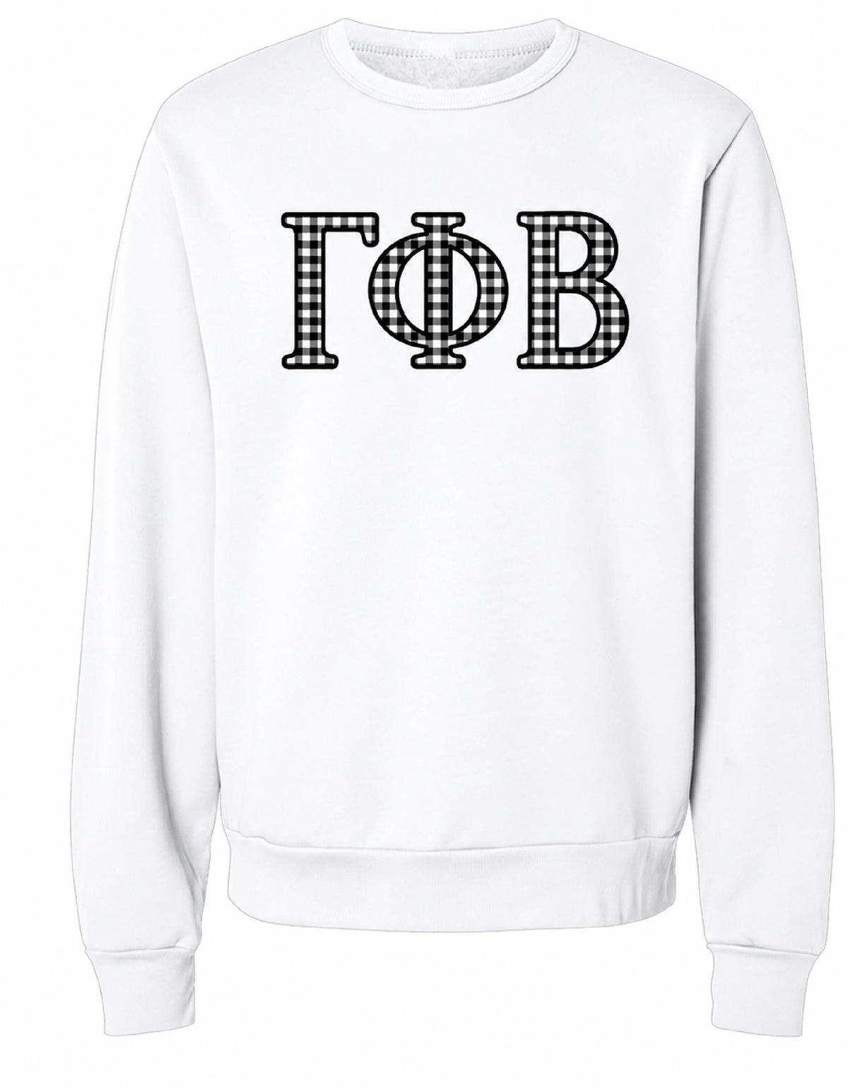 Gamma Phi Beta Gingham Fleece Sweatshirt