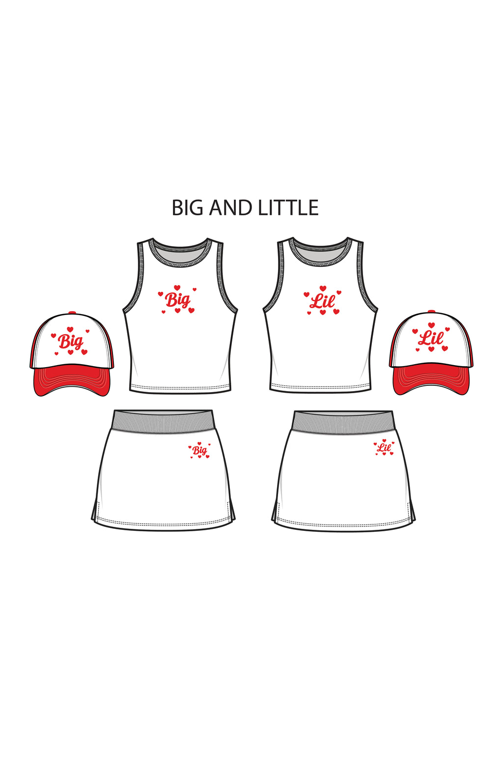"Big" Hearts Skort
